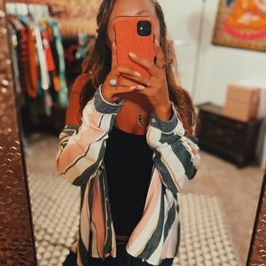 Roxy Striped Button Down
